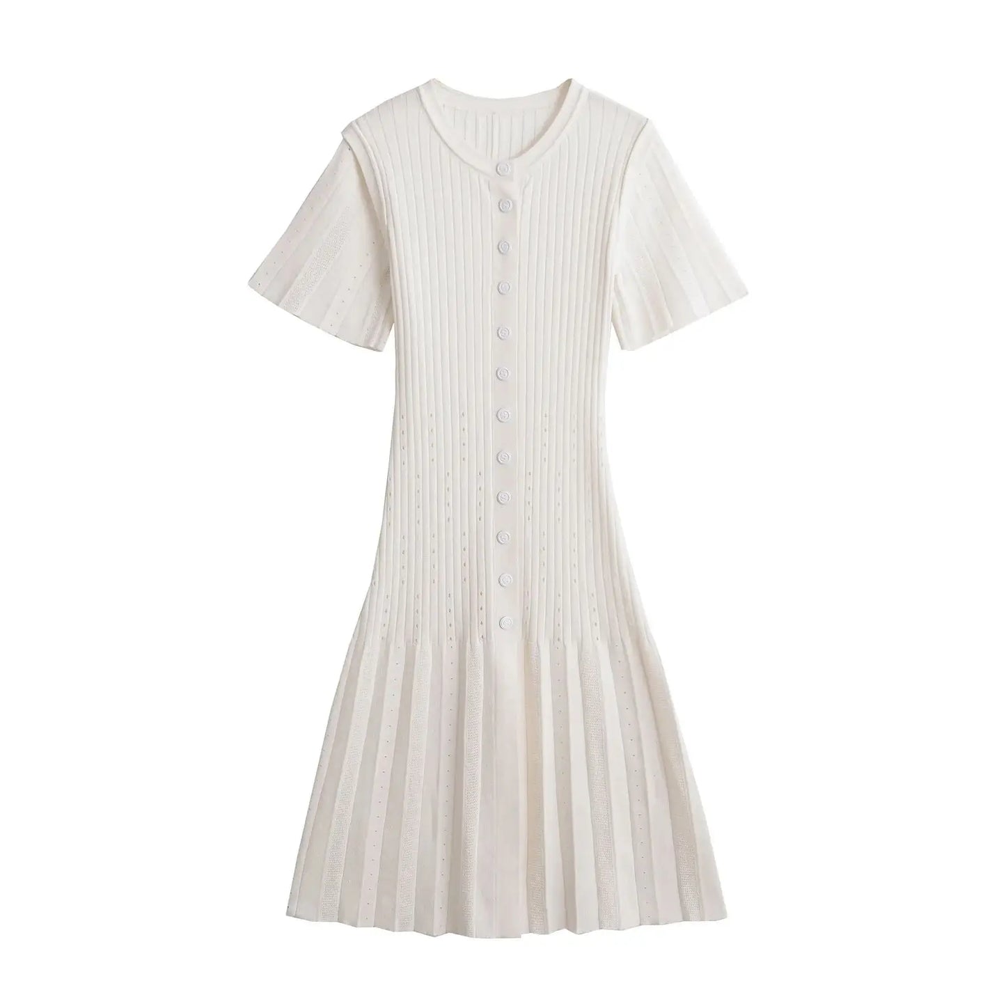 Modisches einreihiges langes Kleid für Damen