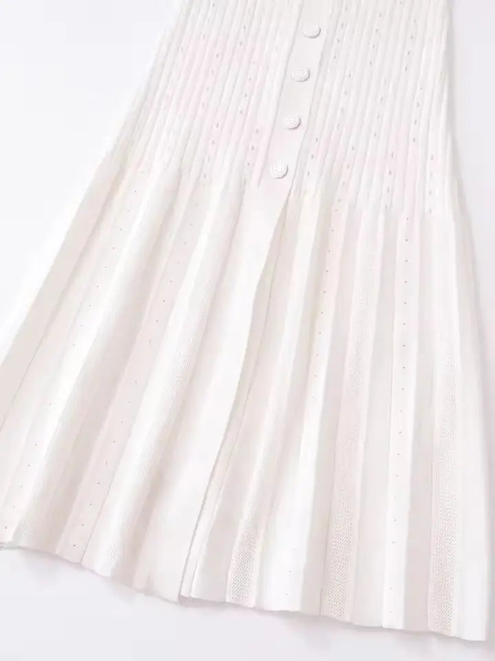 Modisches einreihiges langes Kleid für Damen