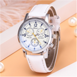 Glass Three-eye Men's Belt Watch Fashion