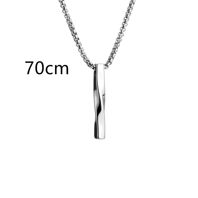 Trendy man spiral long necklace