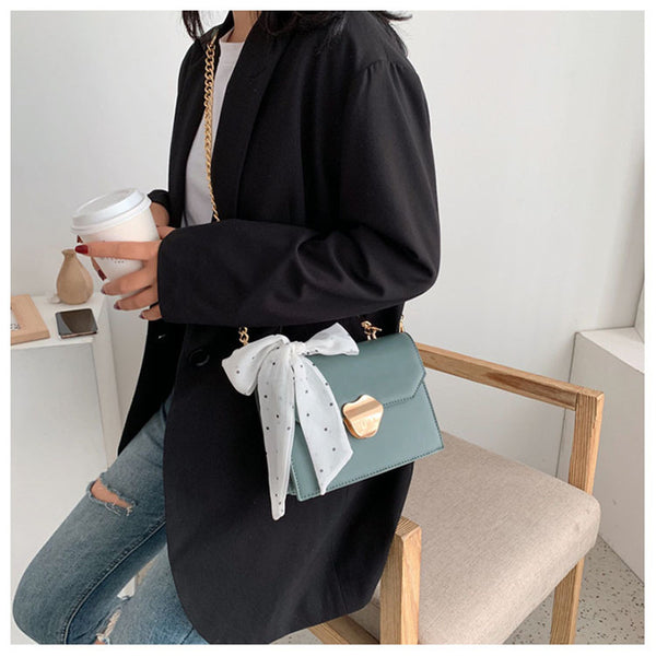 Solid color crossbody small square bag