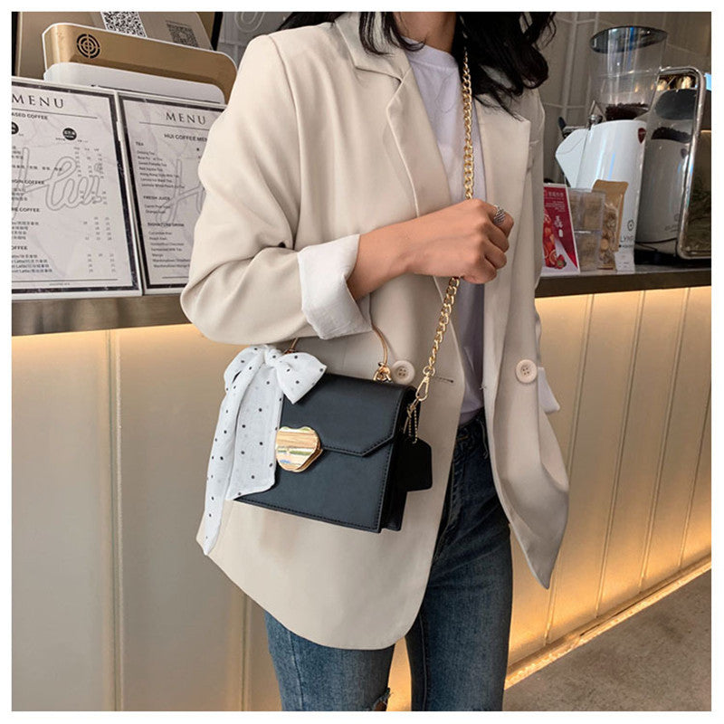 Solid color crossbody small square bag