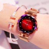 Rose Starry Sky Magnet Waterproof Female Wristwatch