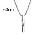 Trendy man spiral long necklace