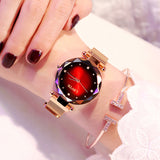 Rose Starry Sky Magnet Waterproof Female Wristwatch