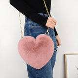 Heart-shaped chain bag