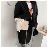 Solid color crossbody small square bag