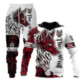 3D Wolf Print Tracksuit