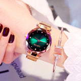 Rose Starry Sky Magnet Waterproof Female Wristwatch