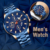 Men's Watch Stainless Steel Quartz Wristwatch