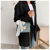 Solid color crossbody small square bag