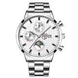 Men's Luminous Stainless Steel Quartz Wrist Watch