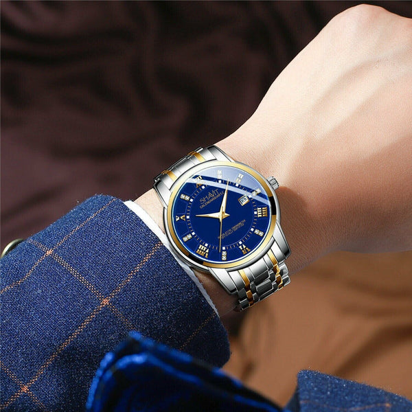 Stainless Steel Quartz Luminous Wristwatch For MEN