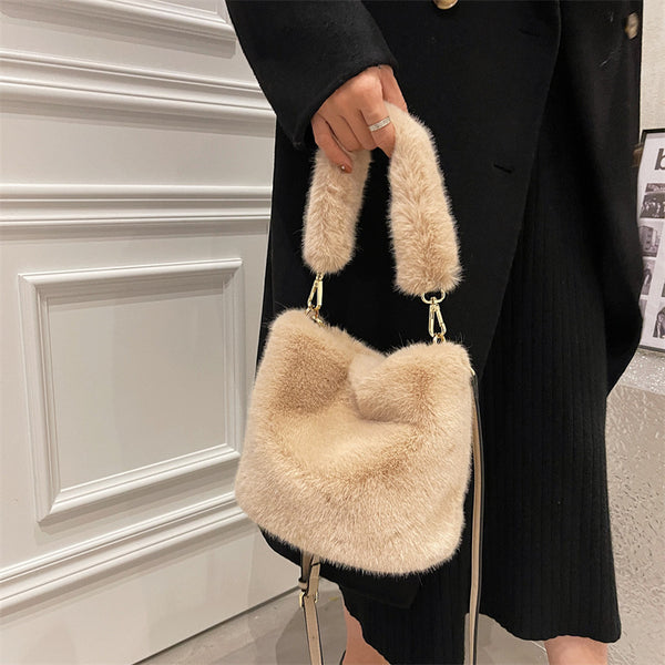 Faux Fur Rabbit Plush Bag