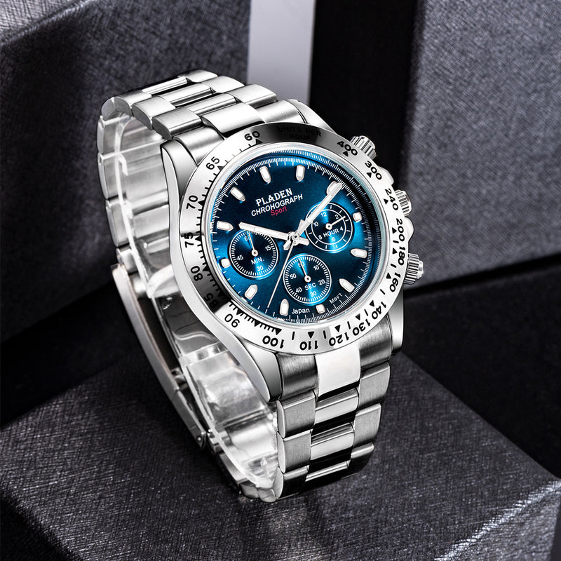 Men's Steel Band Luminous Quartz Watch