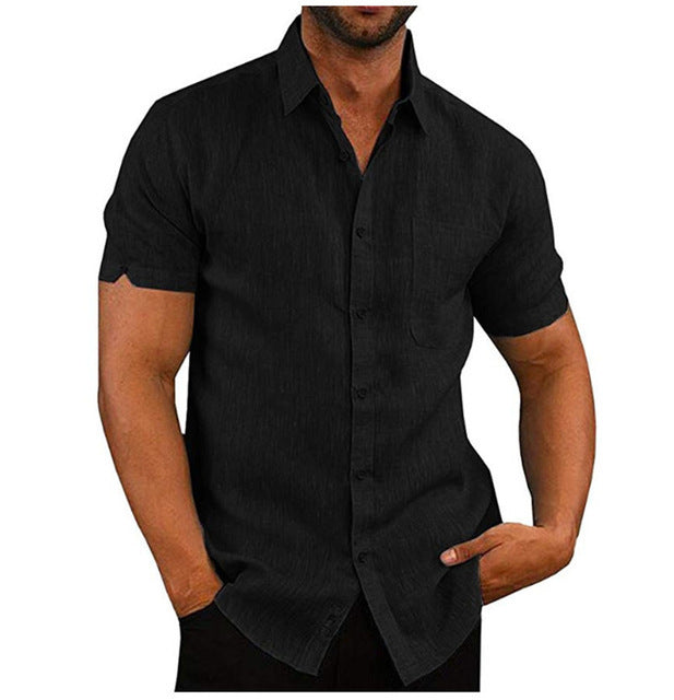 Short Sleeve Summer Solid Shirts