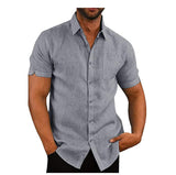 Short Sleeve Summer Solid Shirts