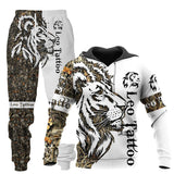 3D Wolf Print Tracksuit